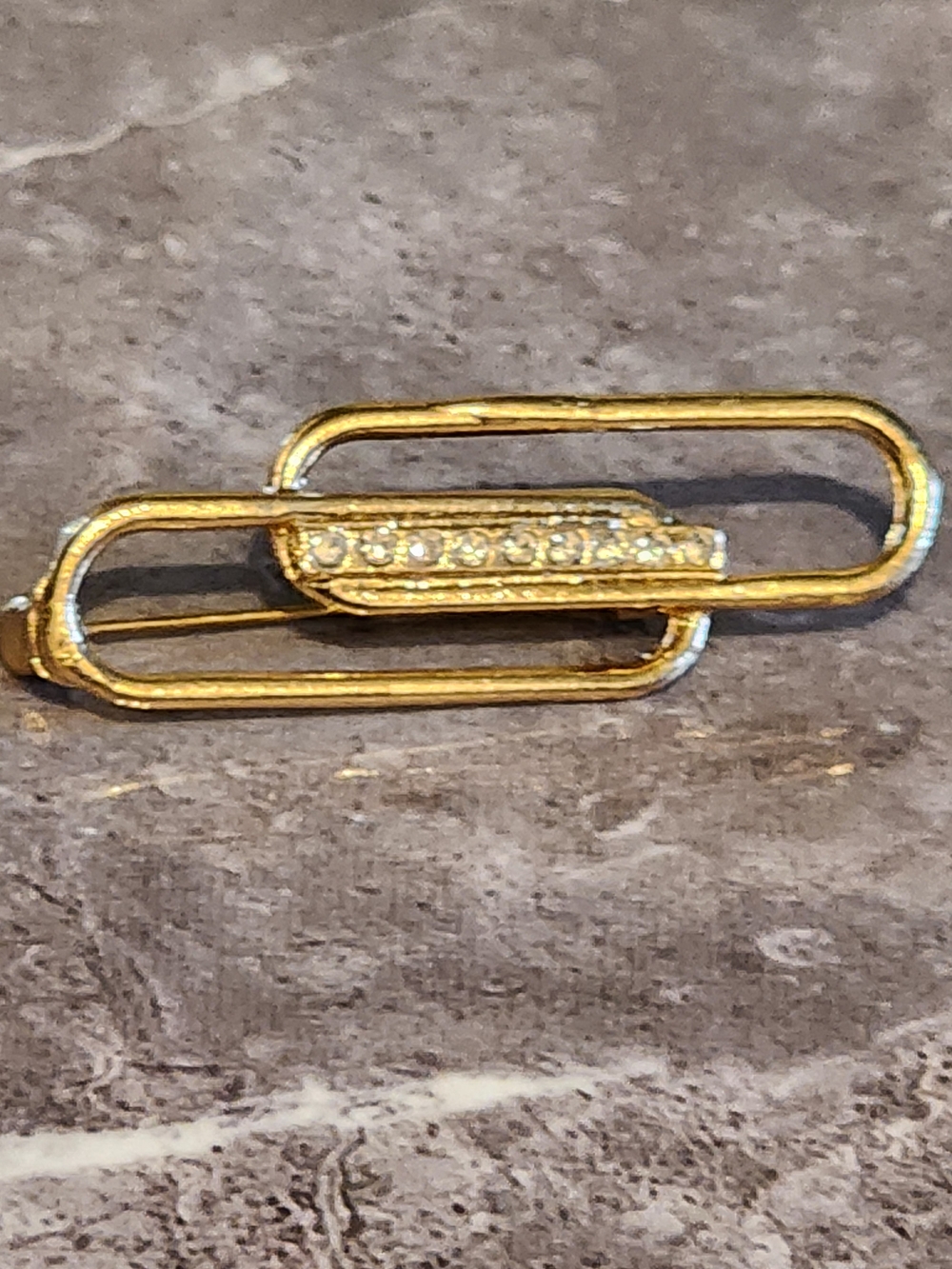 Gold-Tone Rhinestone Brooch Pin - Picture 2 of 4
